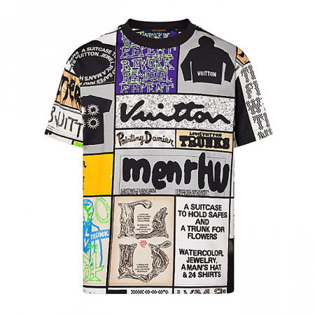 루이*통 LOUIS VUITTON 프린티드 코튼 티셔츠