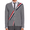THOM BROWNE 사선 스트라이프 인타르시아 가디건