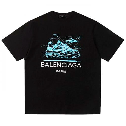 발렌시*가 BALENCIAGA 런 워싱 티셔츠