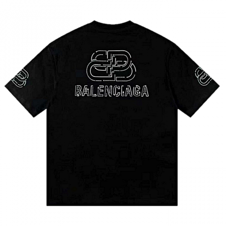 BALENCIAGA  점선 로고 반팔 티셔츠