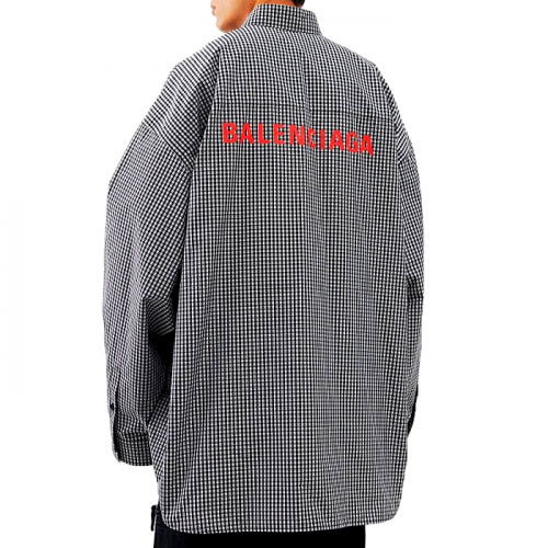 발렌시*가 BALENCIAGA 체크드플란넬 오버셔츠