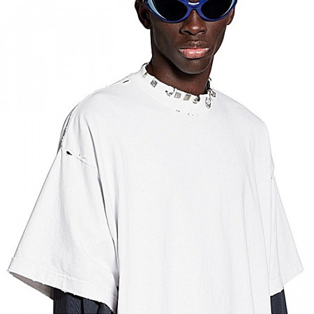 발렌시*가 BALENCIAGA 피어스트 티셔츠