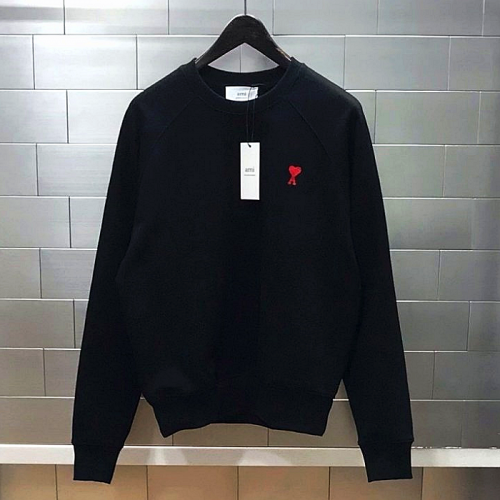 아미 AMI 드꾀흐 스웻 맨투맨 - 블랙