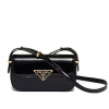 PRADA 플랩 페이던트 크로스 백 금장