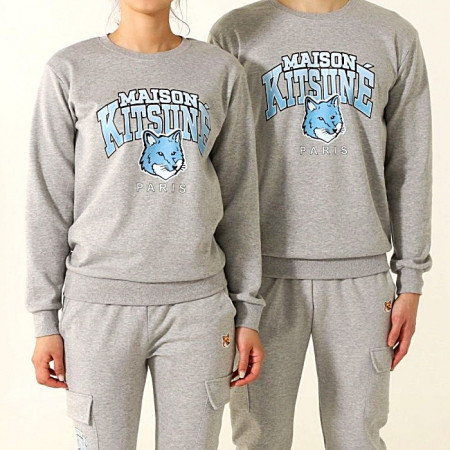 메종키*네 MAISON KITSUNE 블루 폭스로고 트레이닝 SET