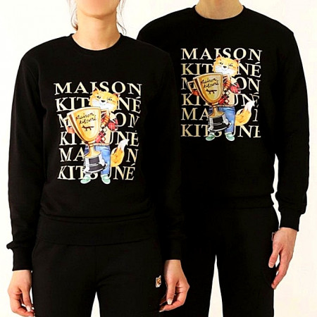 MAISON KITSUNE 폭스 챔피언 맨투맨 트레이닝 SET