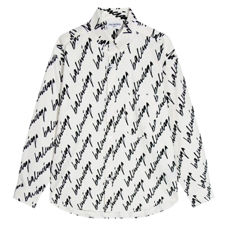 발렌시*가 BALENCIAGA  레터링 셔츠
