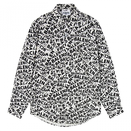 발렌시*가 BALENCIAGA  레터링 셔츠