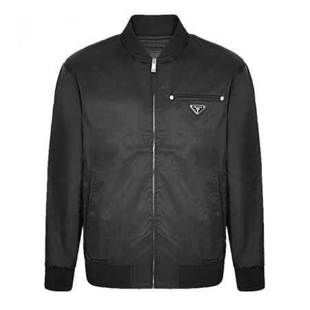 PRADA 리나일론 로고 블루종 자켓