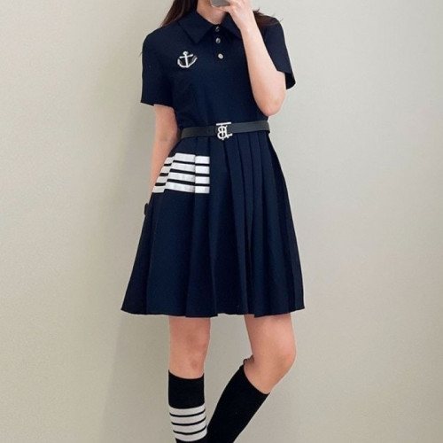 THOM BROW*E   여성 마린 4선 반팔 벨트원피스