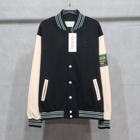 GUC*I   자수로고 바시티 자켓