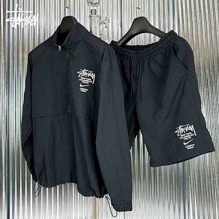 스투시 STUSSY x NIKE 런던 자수 아노락 셋업 SET