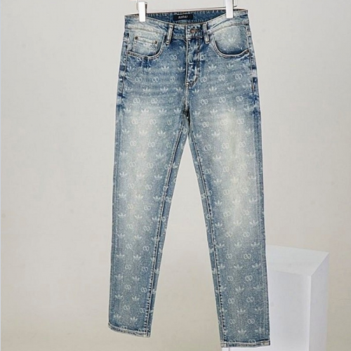 GUCCI x ADIDAS 엠브로이드 패턴 스트레이트 데님팬츠