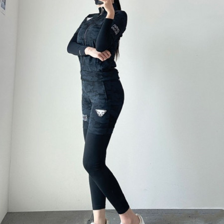 다이*핏   트레일 카모 집업 & 팬츠 & 레깅스 쓰리피스 세트