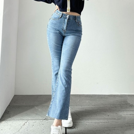 PRA*A   맥시 밴딩 데님 진