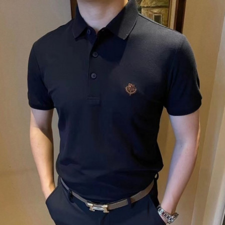 로로피*나   포인트 자수로고 반팔 카라 티셔츠 ( 커스텀급 )