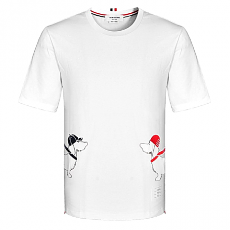 THOM BROWNE 핵터 사이드 자수 라운드