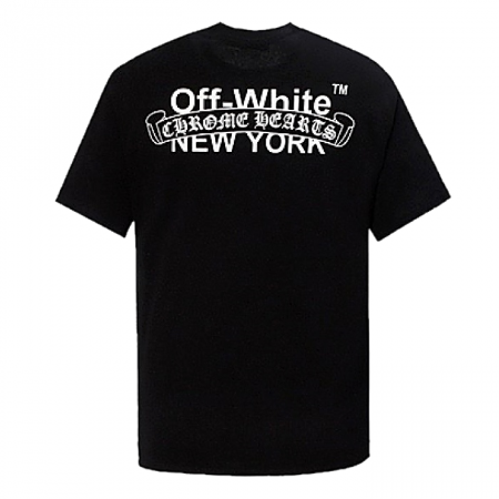 Chrome hearts x Off-white 브이아이피크로스 티셔츠