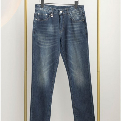 루이*통   모노그램 플라워 데님 진