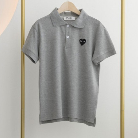 꼼데가*송   플레이 블랙 하트 로고 폴로셔츠