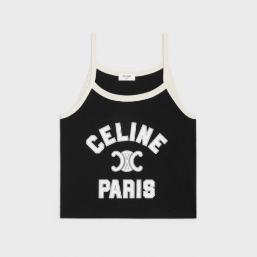 CELINE PARIS 탱크 탑 - 코튼 저지