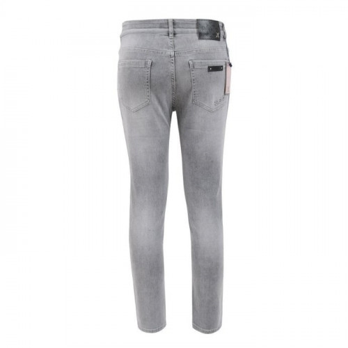 LOUIS VUITT*N  가죽로고 그레이 슬림 일자진