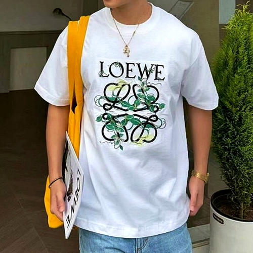 로에베 LOEWE 나뭇잎 자수 티셔츠