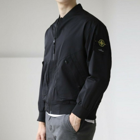 스톤 아일*드   와펜 블루종 자켓