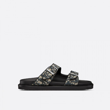 Dior Aqua 샌들 - 베이지 & 블랙 Dior Oblique 자카드