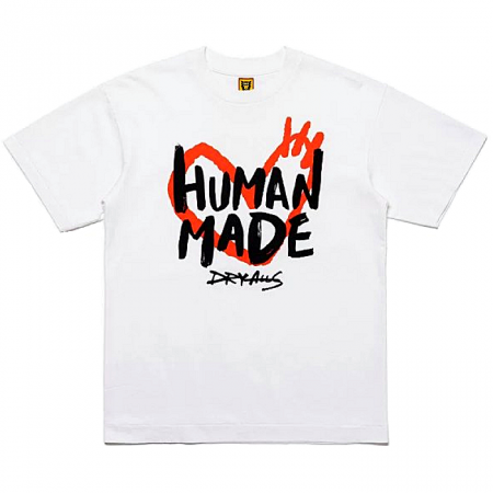 HUMANMADE 커브드하트 티셔츠