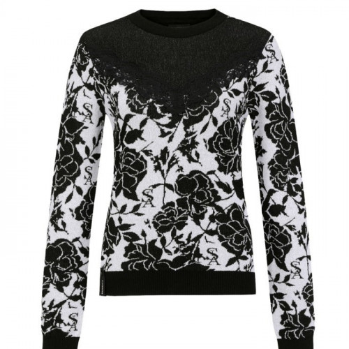 세인트 앤드*스   플라워 자카드 니트