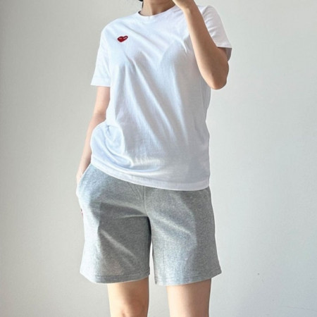 꼼데가*송   레드 하트 로고 트레이닝 세트