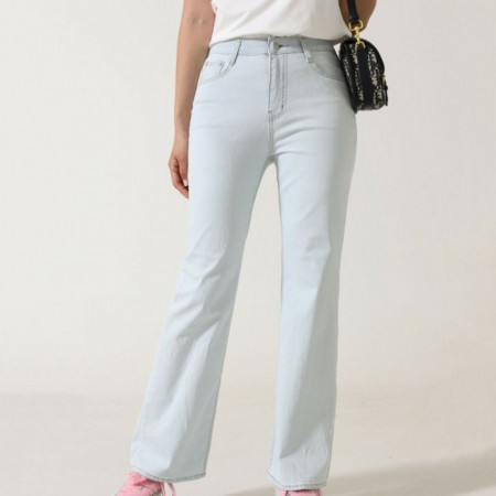 톰브*운   도그 패치 세미와이드 데님 팬츠