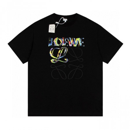 로*베   빅로고 자수 반팔 티셔츠