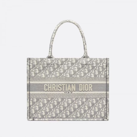 DIOR Dior Book Tote 미디엄 백 - 에크루 & 그레이