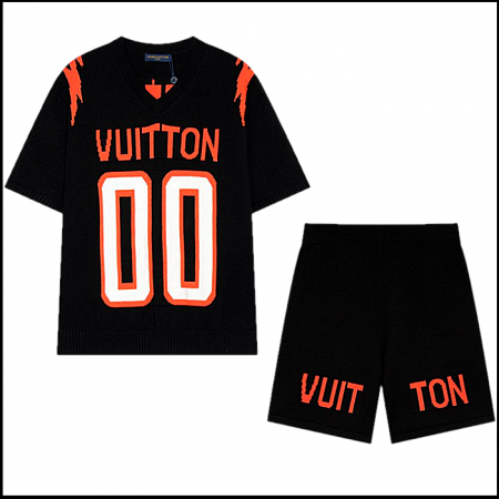 LOUIS VUITTON 로고 반팔 반바지 셋업 SET