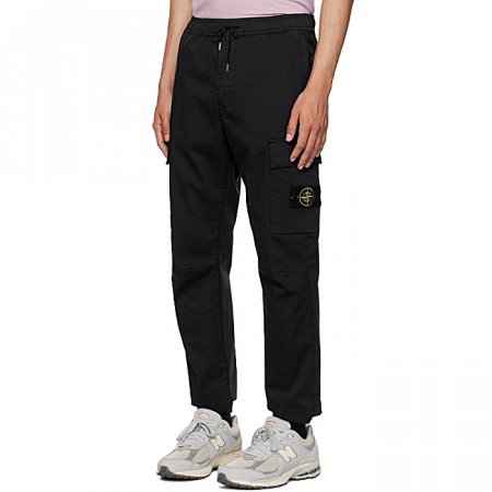 STONE ISLAND 코튼 와팬 카고 슬림진