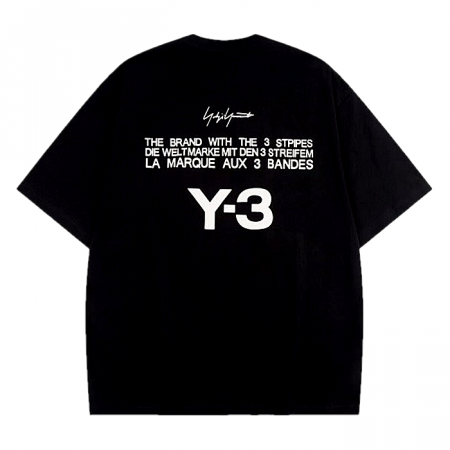 요지 야마모토 Y-3 요지 로고드 티셔츠