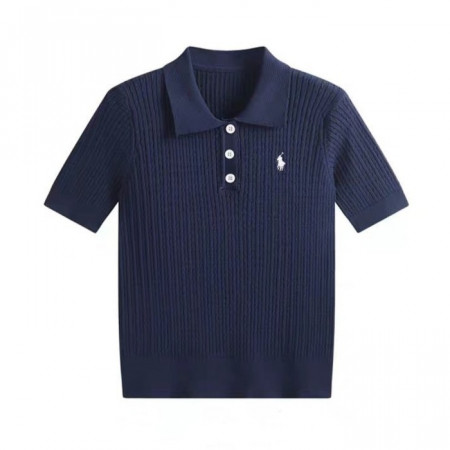 폴로 랄프*렌   카라 꽈배기 반팔니트