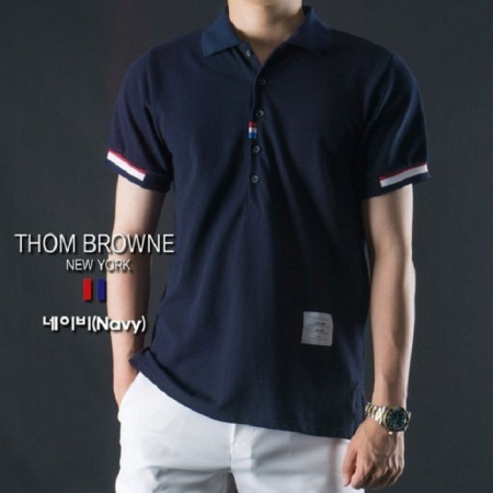 THOM BROW*E   크라운 삼선 카라 T-Shirt
