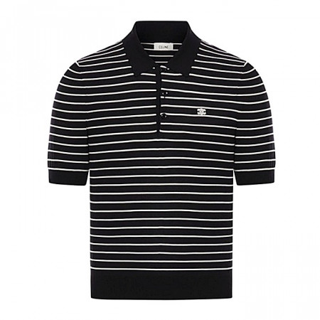 CELINE 트리옹프 스트라이프드 폴로