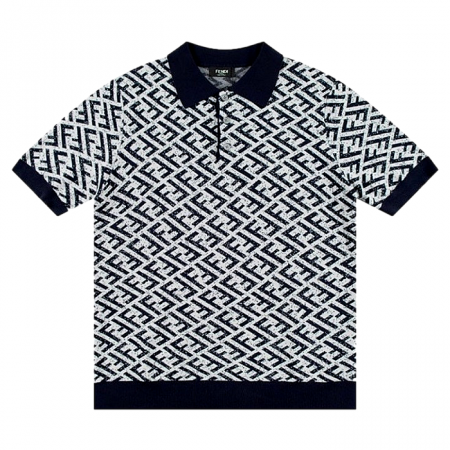 FENDI 인레이 쟈카드 숏슬리브 폴로