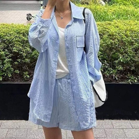 CELI*E   지지미 셔츠반바지 세트