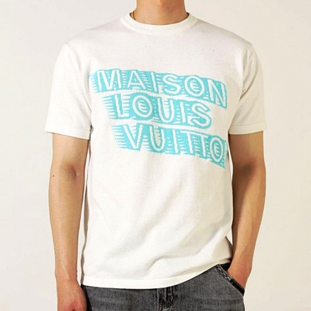 LOUIS VUITTON 메종 LV 크루넥 반팔 니트