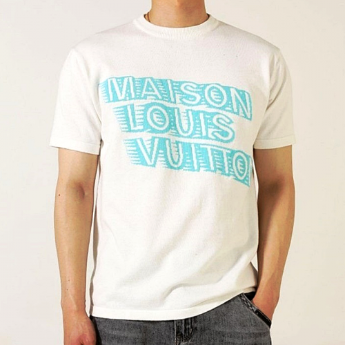 LOUIS VUITTON 메종 LV 크루넥 반팔 니트