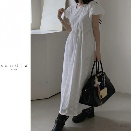 SAND*O   펀칭 플라워 원피스