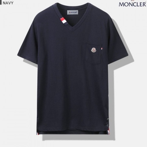 MONCL*R   원포켓 넥테이핑 브이넥반팔티