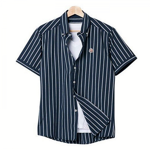 몽클*어   포켓 옥스포드 반팔 셔츠