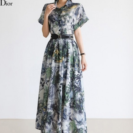 DI*R   24SS  나비 프린팅 원피스