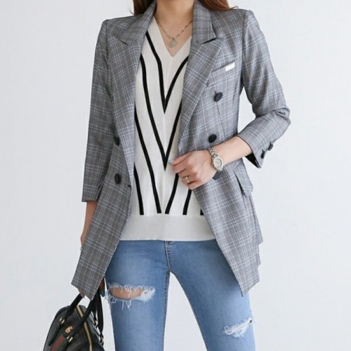 THOM BROWNE  22SS 글렌체크 블레이져